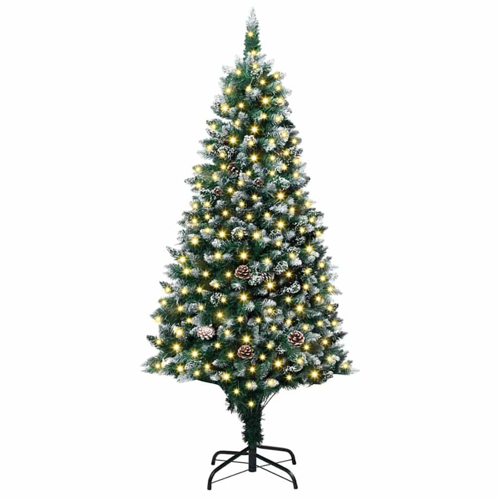 Artificial Christmas Tree with 300 LEDs with Stand Green 180 cm