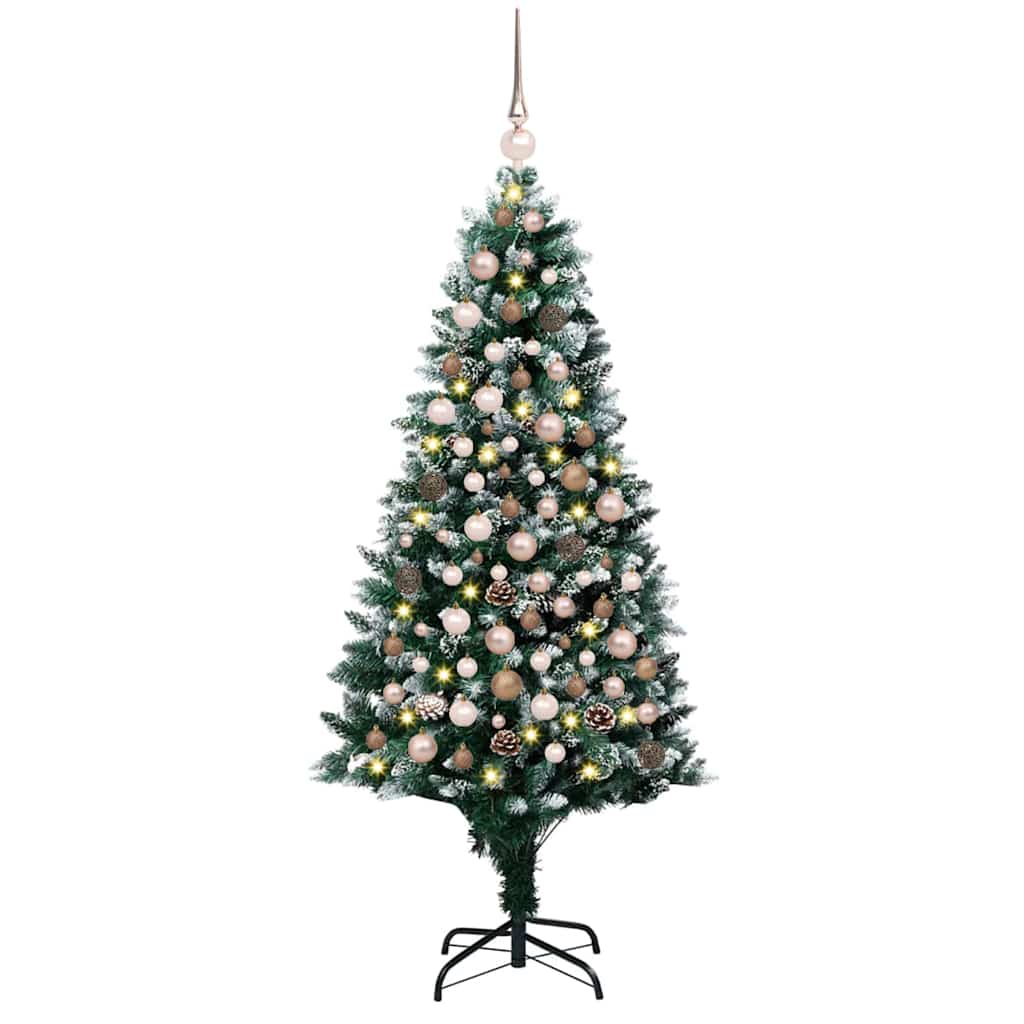 Artificial Christmas Tree with 300 LEDs with Stand Green 180 cm