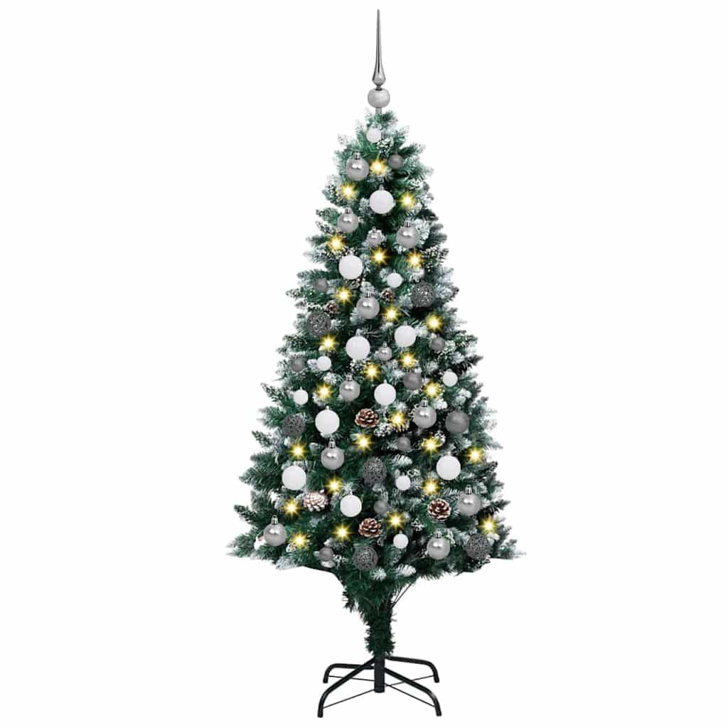 Artificial Christmas Tree with 300 LEDs with Stand Green 180 cm