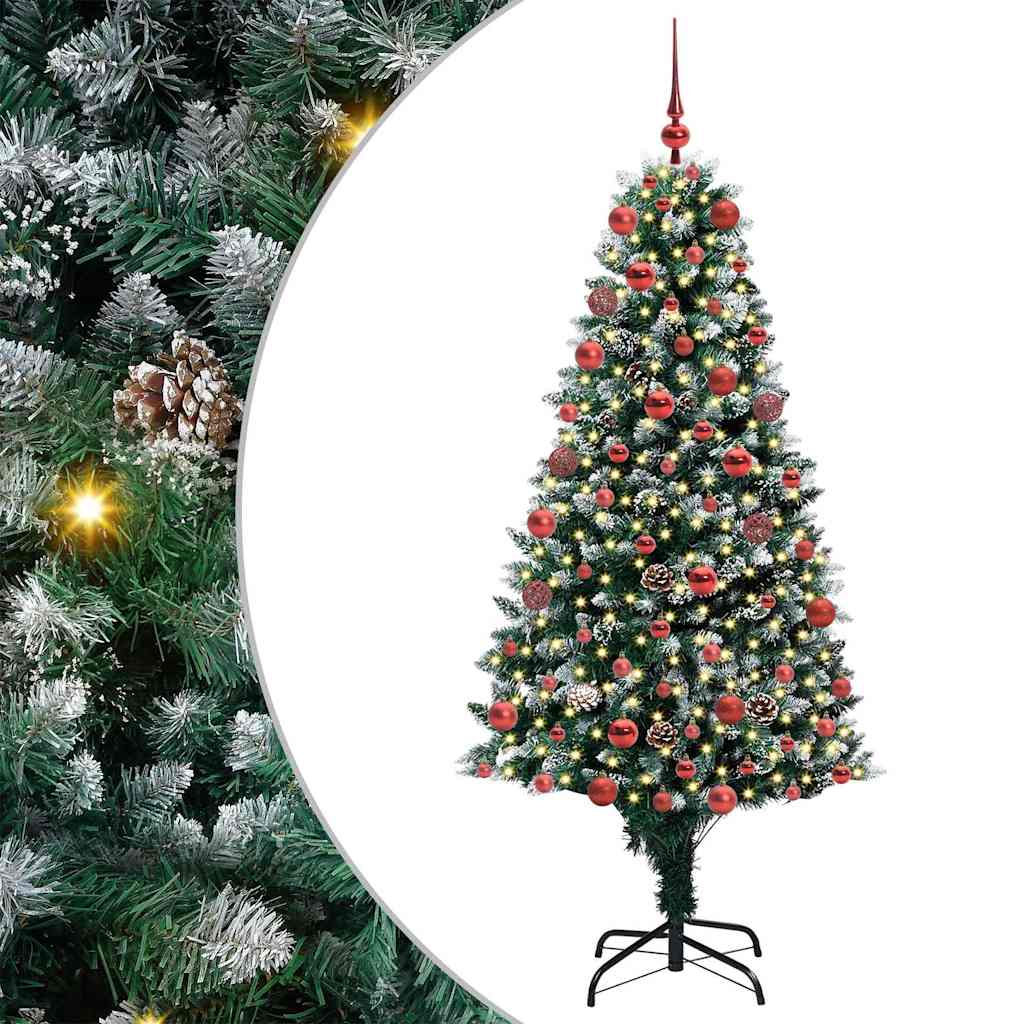 Artificial Christmas Tree with 300 LEDs with Stand Green 180 cm