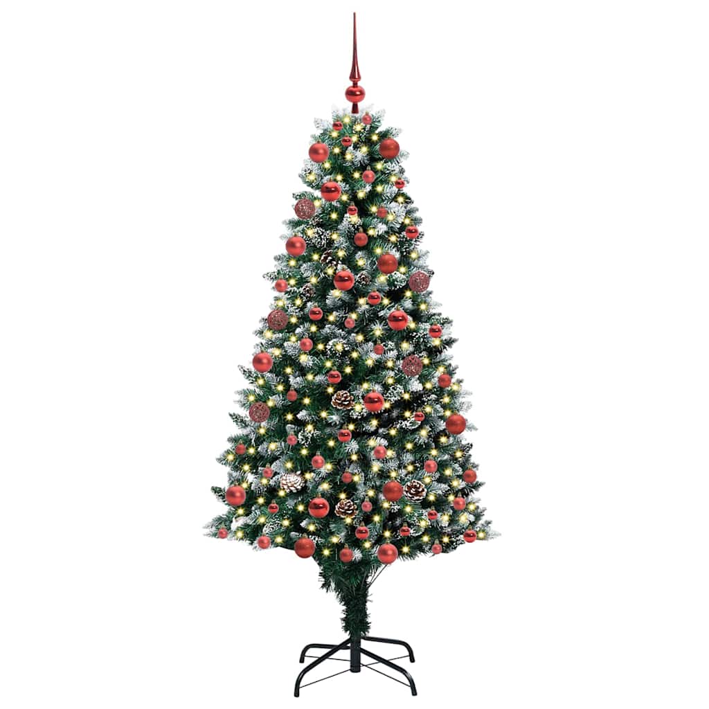 Artificial Christmas Tree with 300 LEDs with Stand Green 180 cm