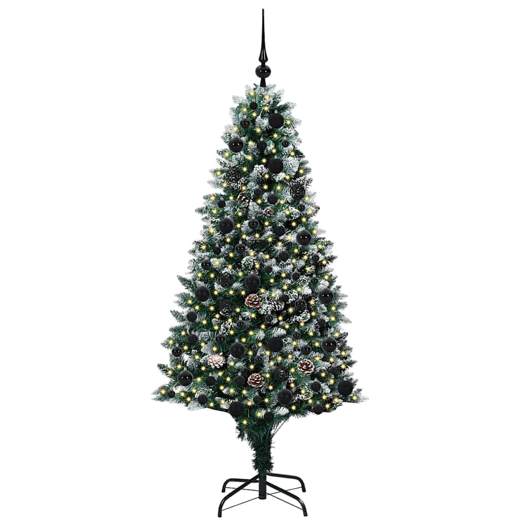 Artificial Christmas Tree with 300 LEDs with Stand Green 180 cm