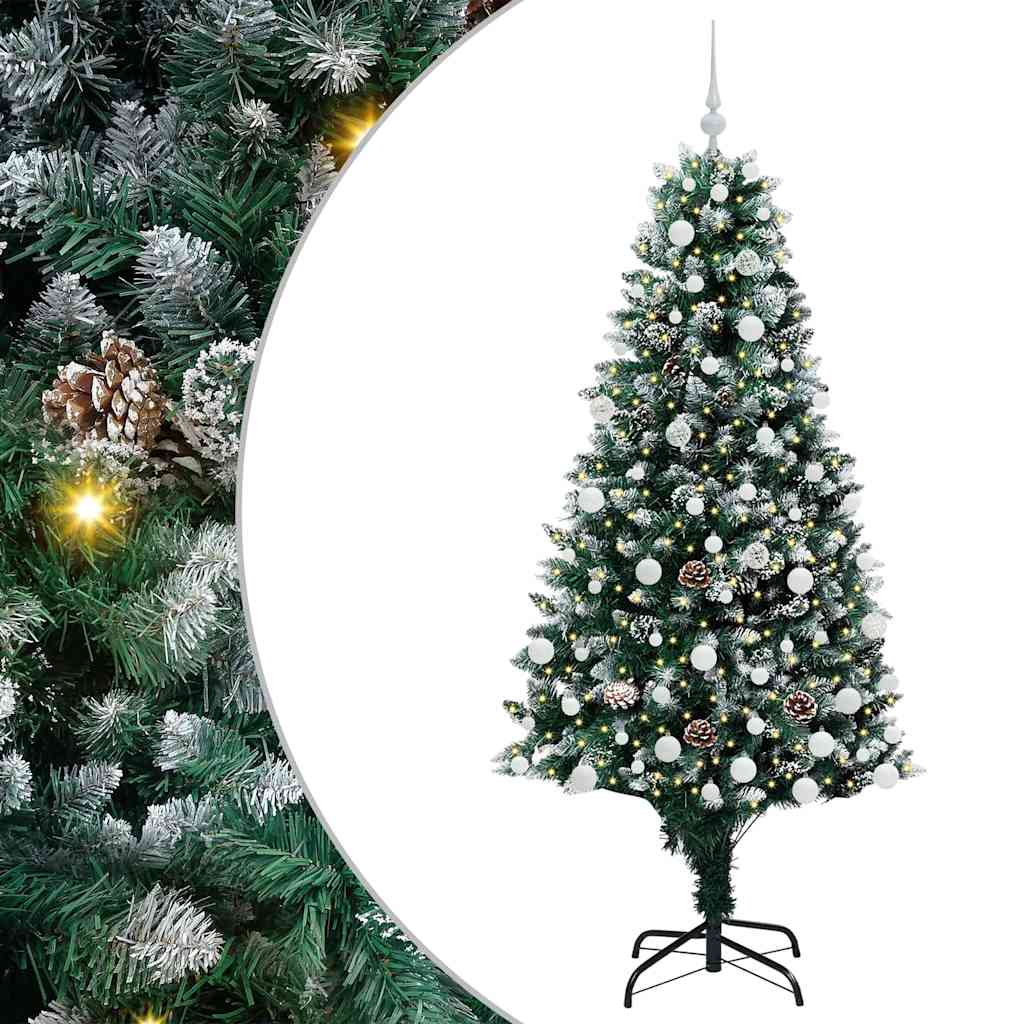 Artificial Christmas Tree with 300 LEDs with Stand Green 180 cm