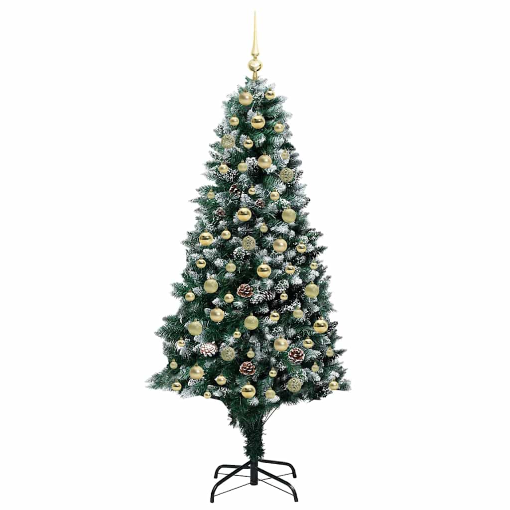 Artificial Christmas Tree with 300 LEDs with Stand Green 180 cm