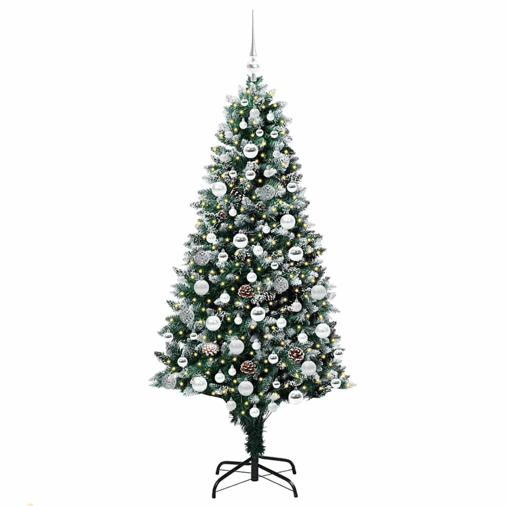 Artificial Christmas Tree with 300 LEDs with Stand Green 180 cm