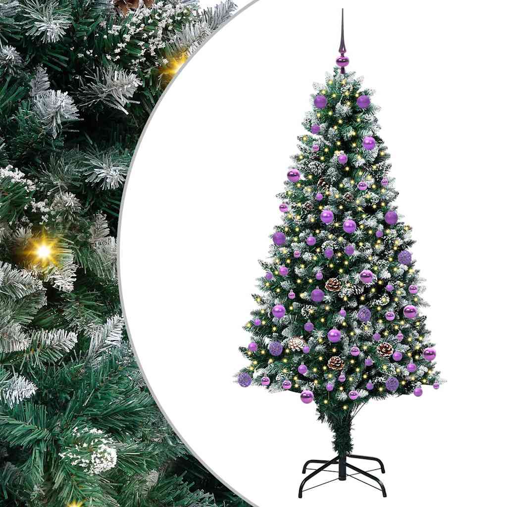 Artificial Christmas Tree with 300 LEDs with Stand Green 180 cm