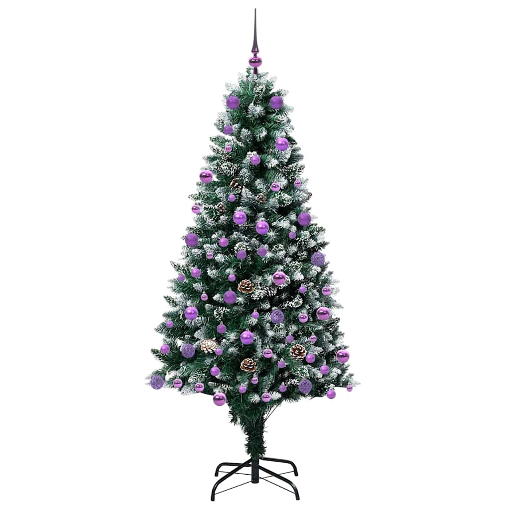 Artificial Christmas Tree with 300 LEDs with Stand Green 180 cm