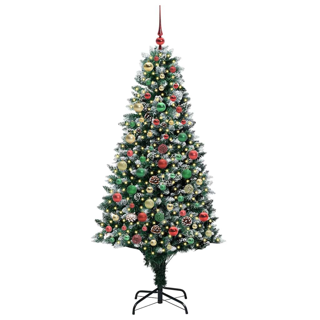 Artificial Christmas Tree with 300 LEDs with Stand Green 180 cm