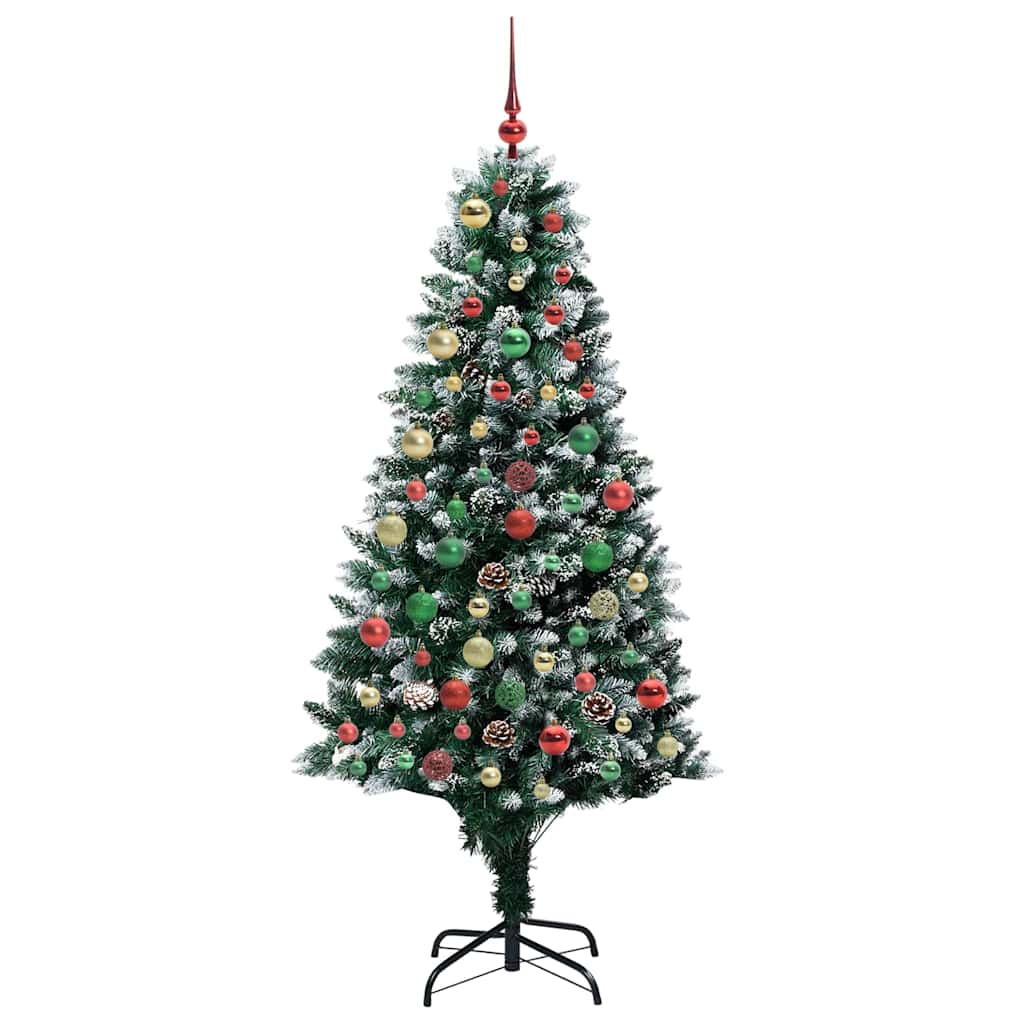 Artificial Christmas Tree with 300 LEDs with Stand Green 180 cm