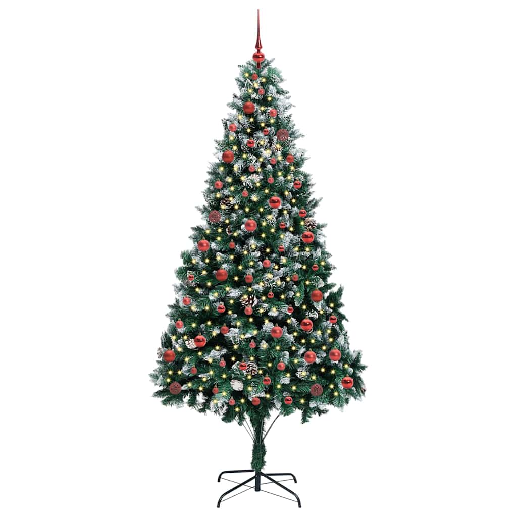 Artificial Christmas Tree with 300 LEDs with Stand Green 210 cm