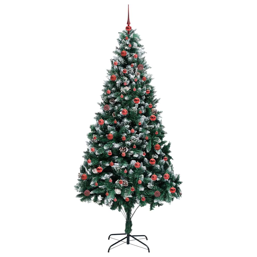 Artificial Christmas Tree with 300 LEDs with Stand Green 210 cm