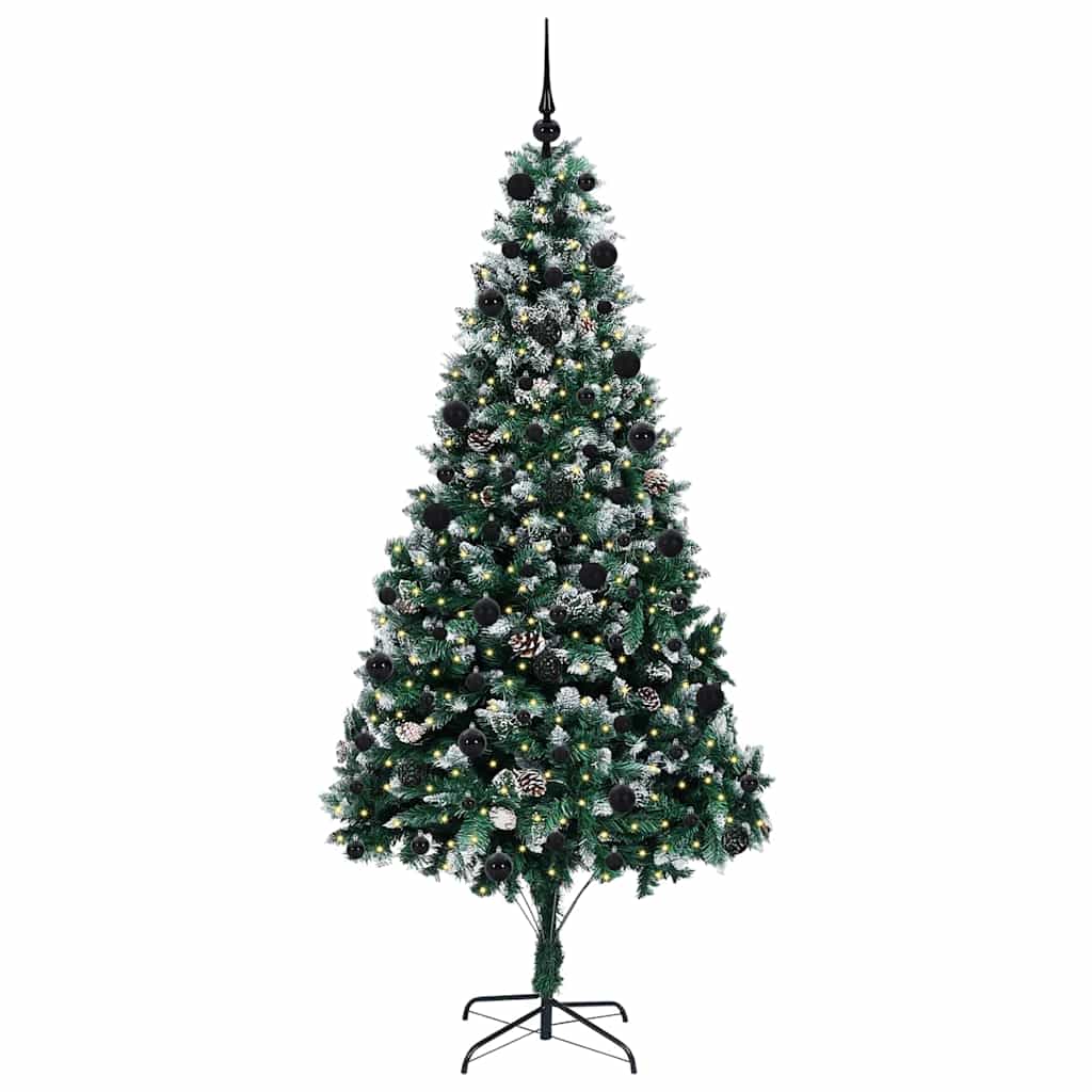 Artificial Christmas Tree with 300 LEDs with Stand Green 210 cm
