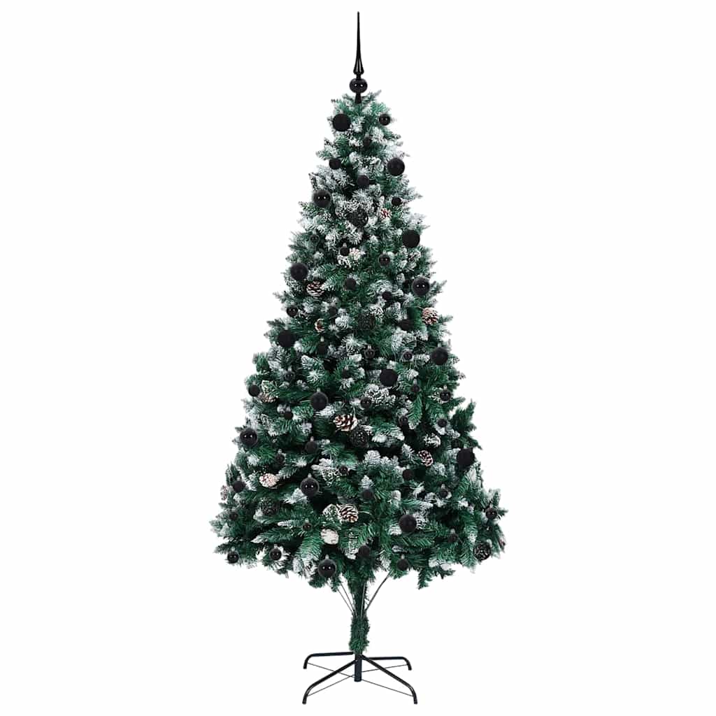 Artificial Christmas Tree with 300 LEDs with Stand Green 210 cm