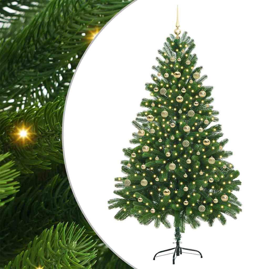 Artificial Christmas Tree with 300 LEDs with Stand Green 210 cm