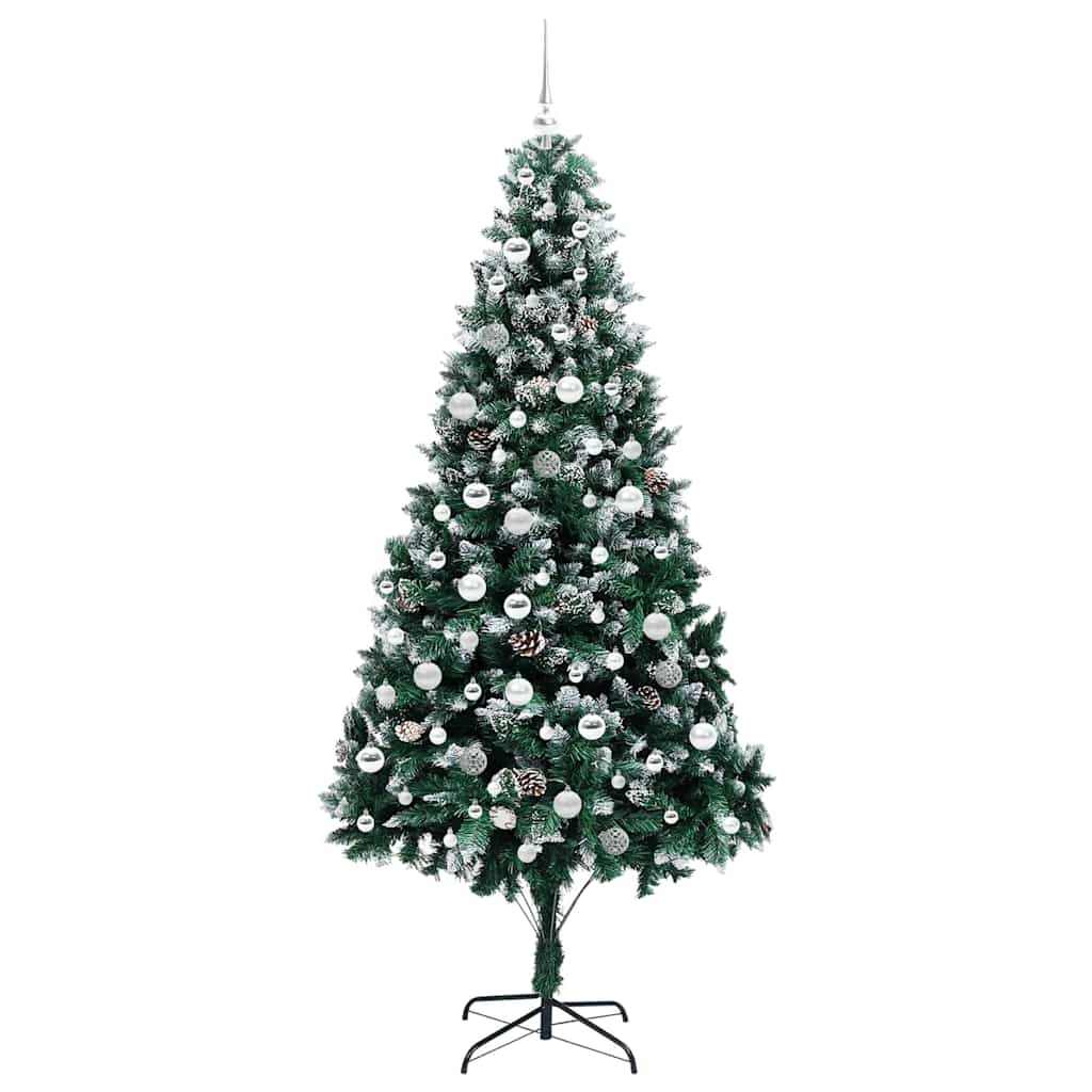 Artificial Christmas Tree with 300 LEDs with Stand Green 210 cm