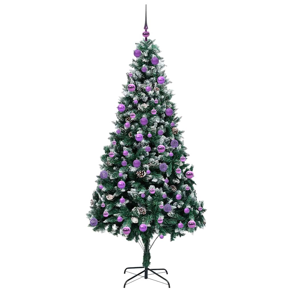 Artificial Christmas Tree with 300 LEDs with Stand Green 210 cm