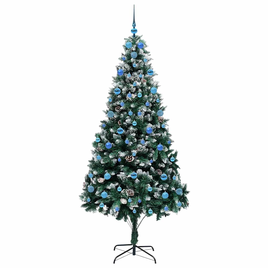 Artificial Christmas Tree with 300 LEDs with Stand Green 210 cm
