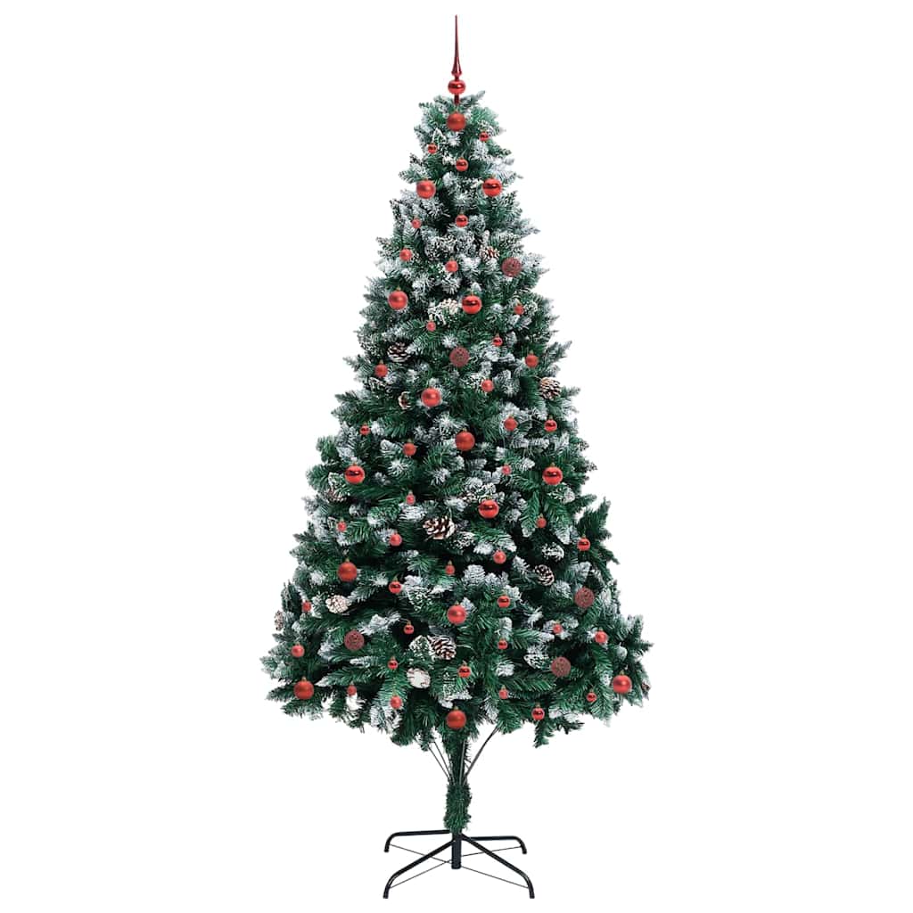 Artificial Christmas Tree with 300 LEDs with Stand Green 240 cm