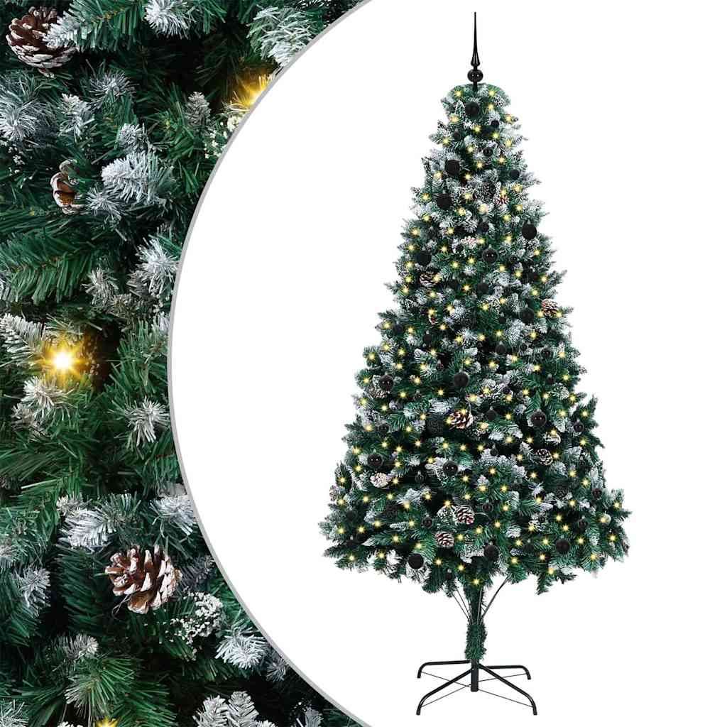 Artificial Christmas Tree with 300 LEDs with Stand Green 240 cm