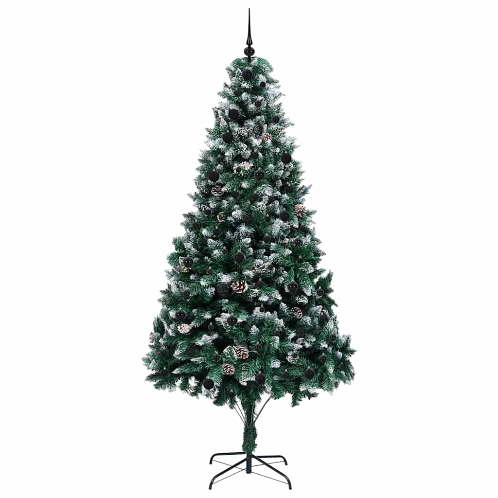 Artificial Christmas Tree with 300 LEDs with Stand Green 240 cm