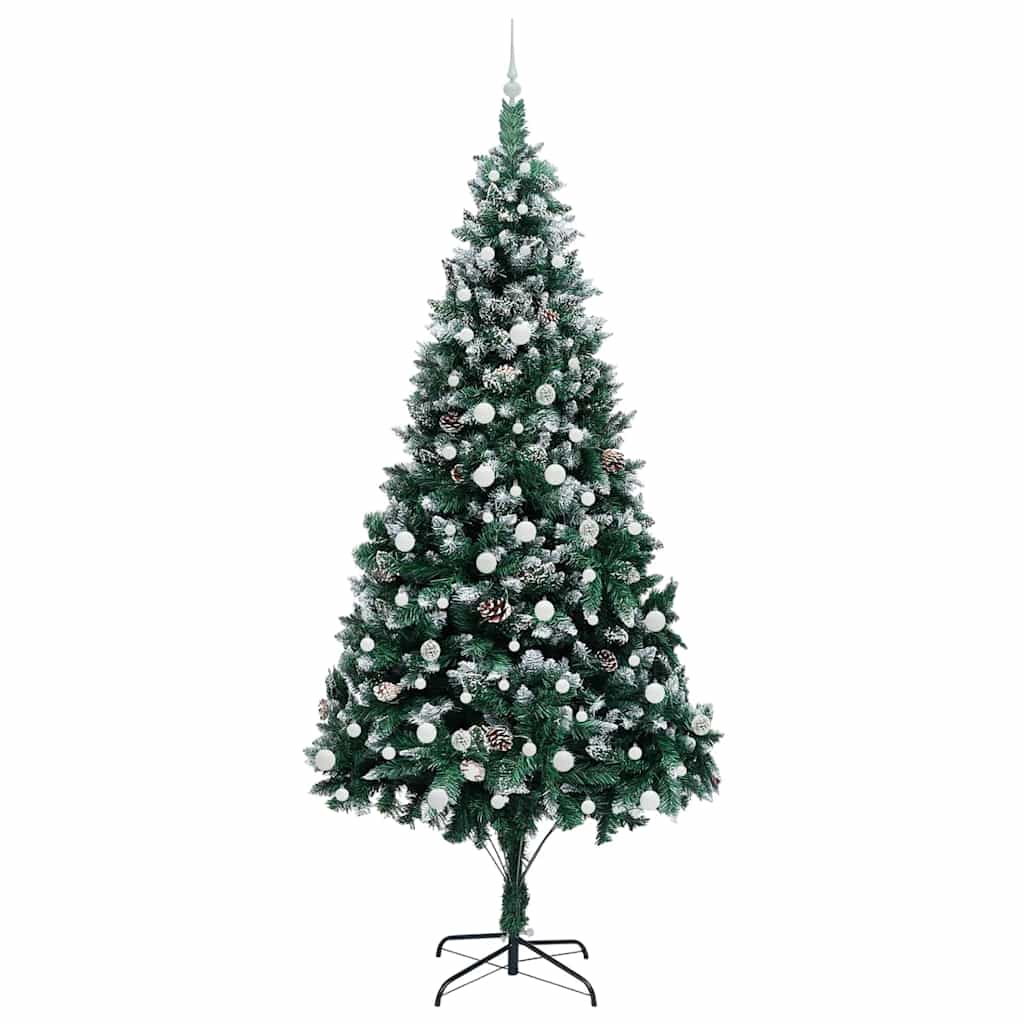 Artificial Christmas Tree with 300 LEDs with Stand Green 240 cm