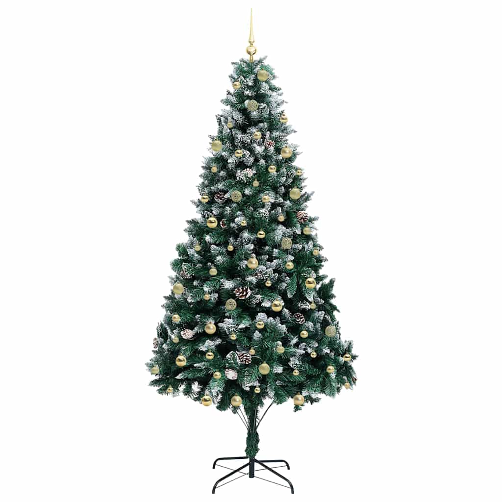 Artificial Christmas Tree with 300 LEDs with Stand Green 240 cm