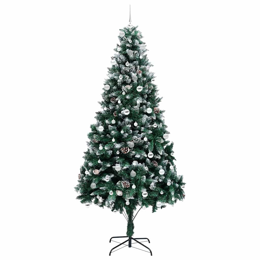 Artificial Christmas Tree with 300 LEDs with Stand Green 240 cm