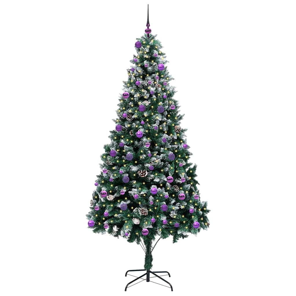 Artificial Christmas Tree with 300 LEDs with Stand Green 240 cm
