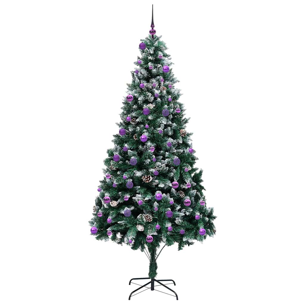 Artificial Christmas Tree with 300 LEDs with Stand Green 240 cm