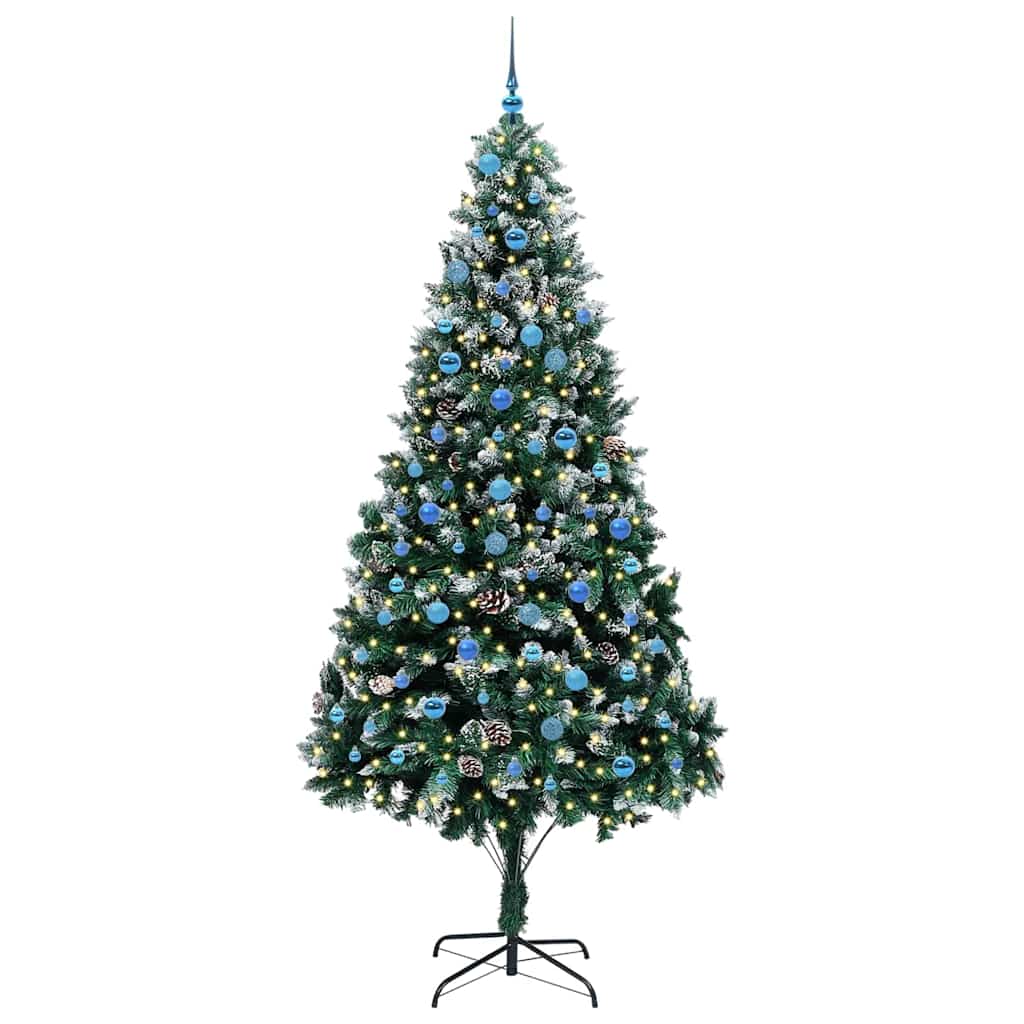 Artificial Christmas Tree with 300 LEDs with Stand Green 240 cm