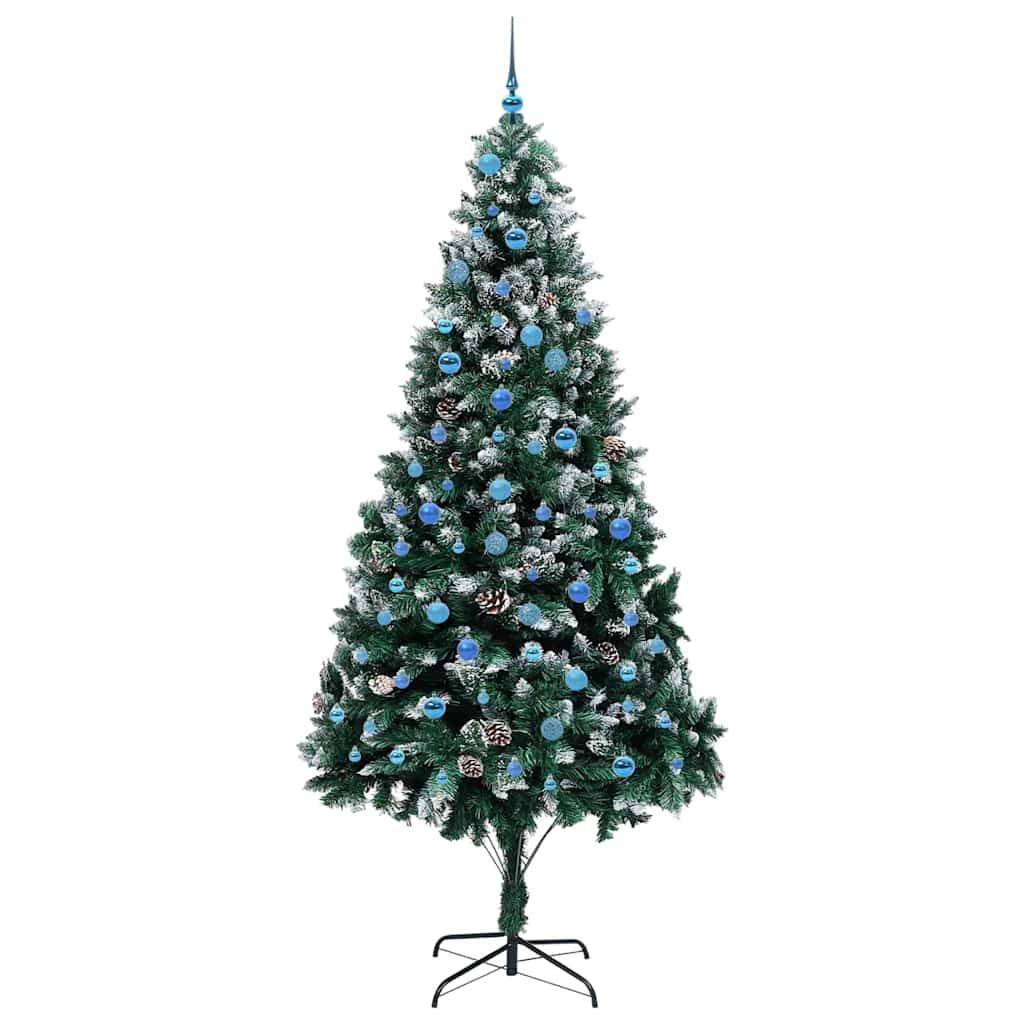 Artificial Christmas Tree with 300 LEDs with Stand Green 240 cm