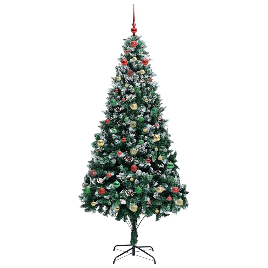Artificial Christmas Tree with 300 LEDs with Stand Green 240 cm