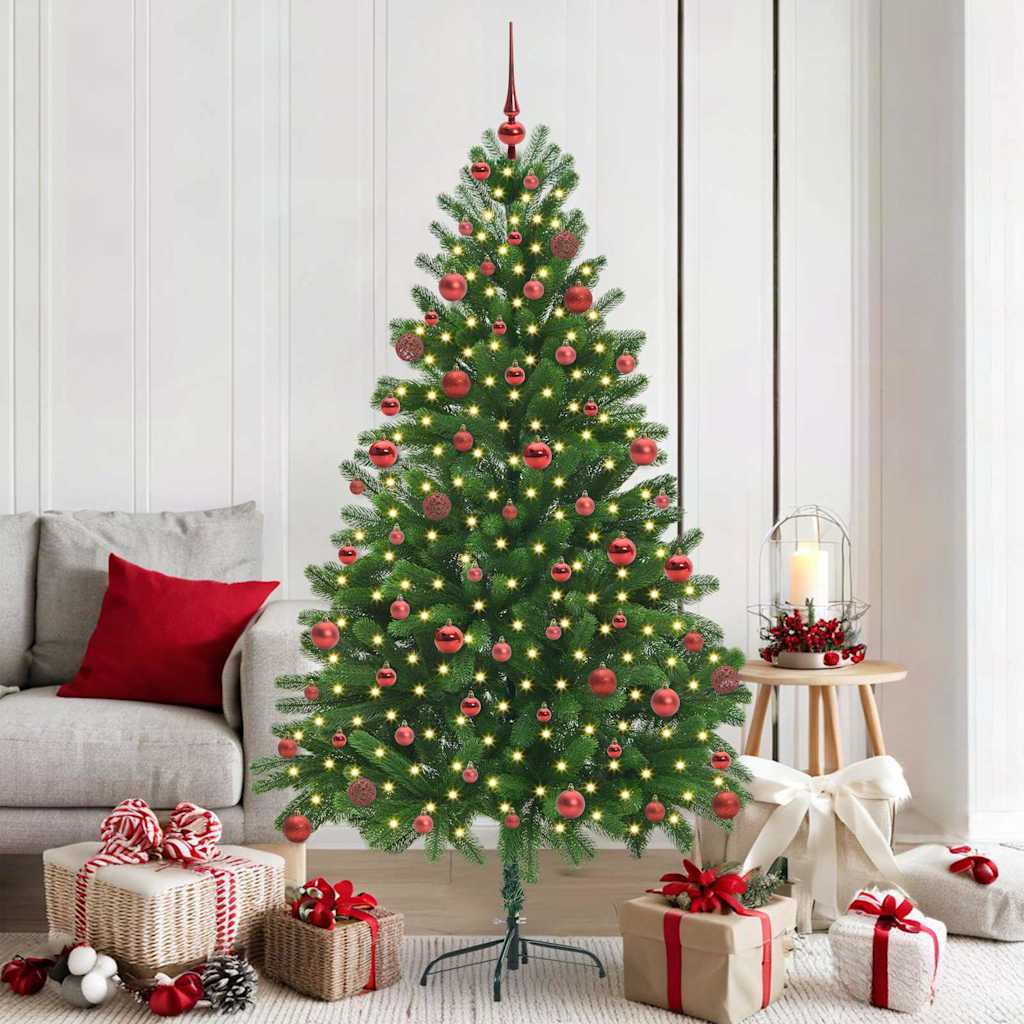 Christmas Tree with 300 LEDs with Stand Green 180 cm PE