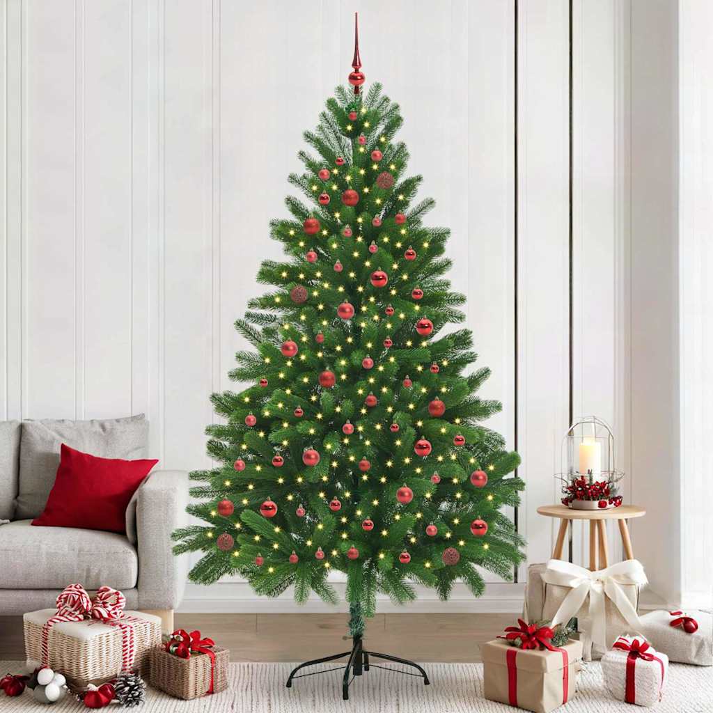 Christmas Tree with 300 LEDs with Stand Green 210 cm PE