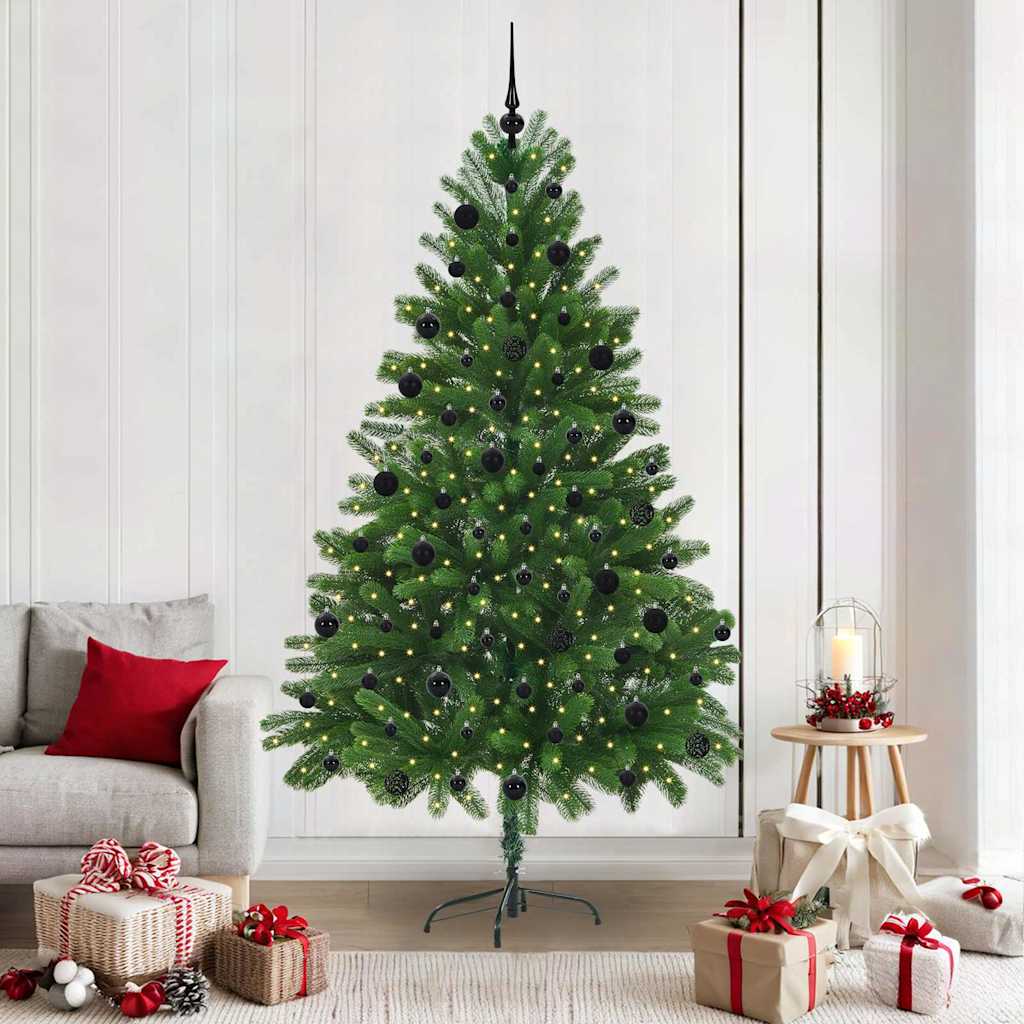 Christmas Tree with 300 LEDs with Stand Green 210 cm PE