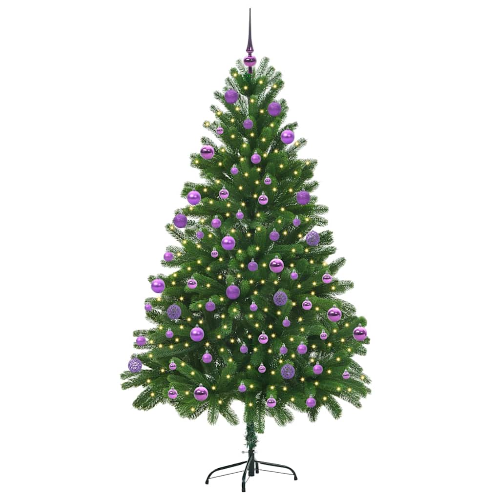 Christmas Tree with 300 LEDs with Stand Green 210 cm PE
