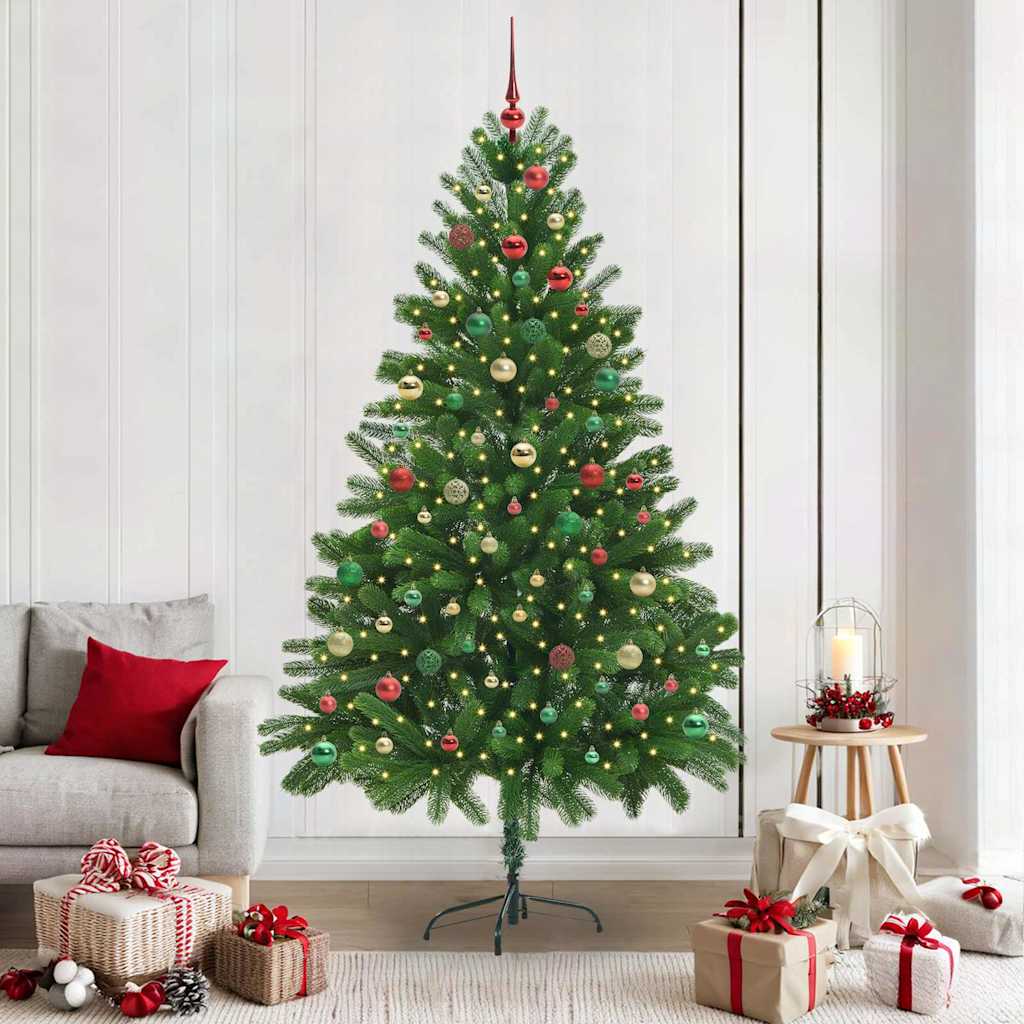Christmas Tree with 300 LEDs with Stand Green 210 cm PE
