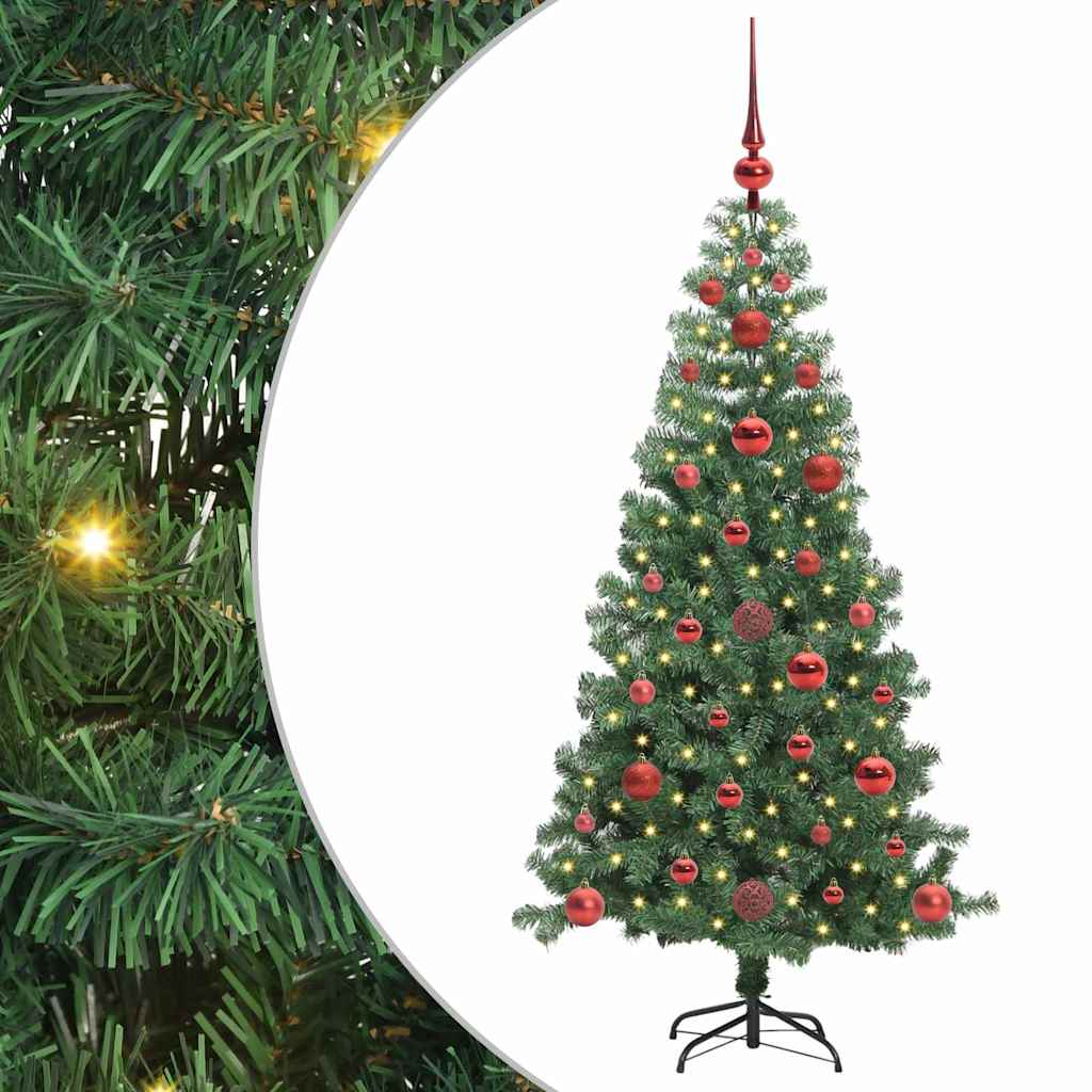 Christmas Tree with 150 LEDs with Stand Green 120 cm PVC