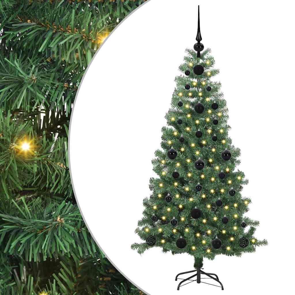 Christmas Tree with 150 LEDs with Stand Green 120 cm PVC