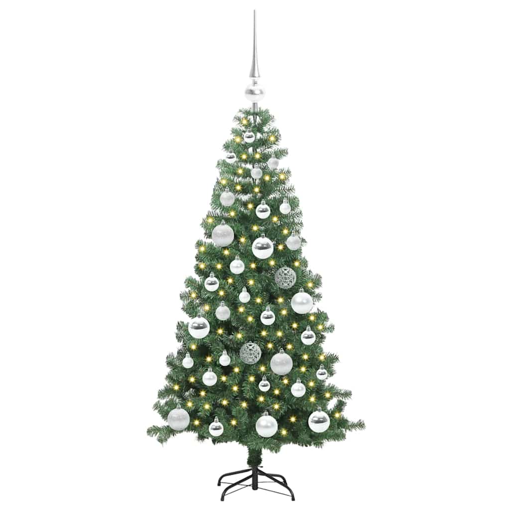 Christmas Tree with 150 LEDs with Stand Green 120 cm PVC