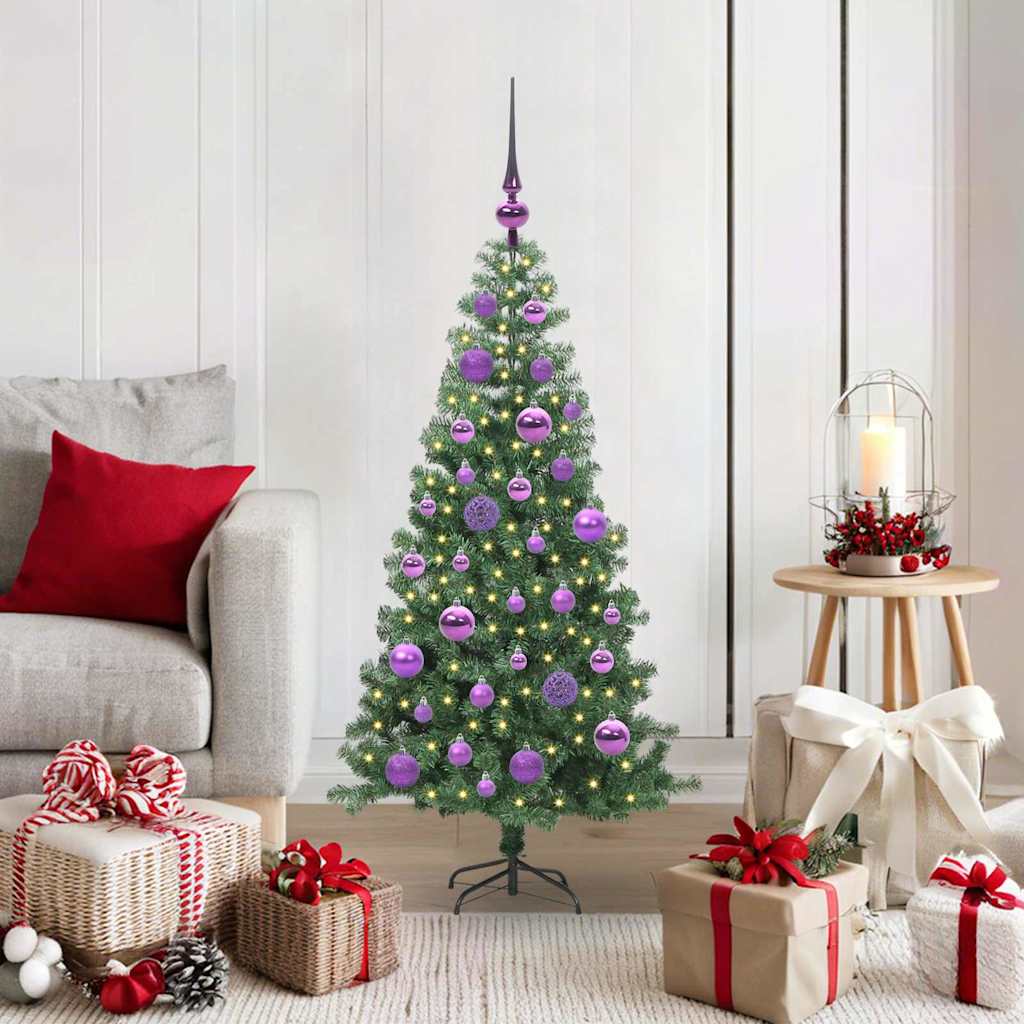 Christmas Tree with 150 LEDs with Stand Green 120 cm PVC