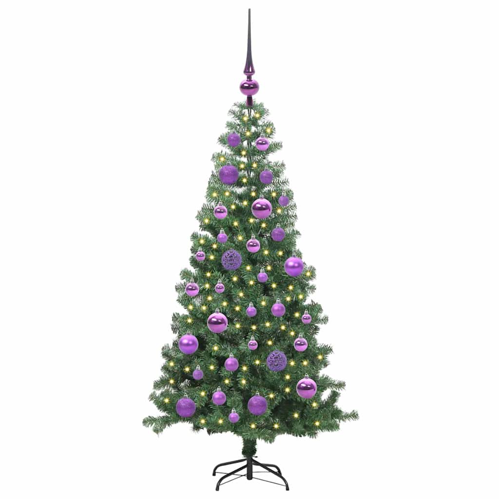Christmas Tree with 150 LEDs with Stand Green 120 cm PVC