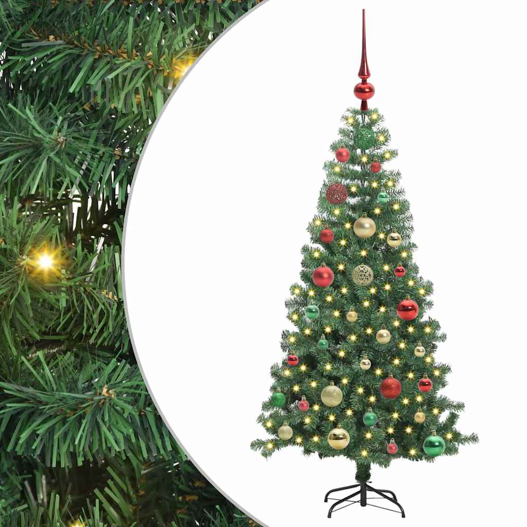 Christmas Tree with 150 LEDs with Stand Green 120 cm PVC