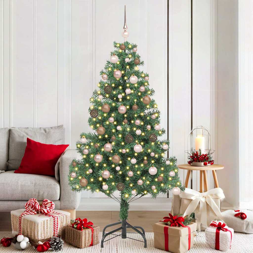 Christmas Tree with 300 LEDs with Stand Green 180 cm PVC