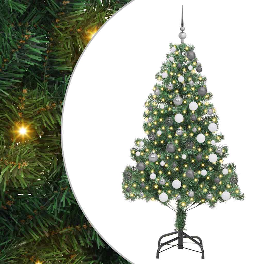 Christmas Tree with 300 LEDs with Stand Green 180 cm PVC