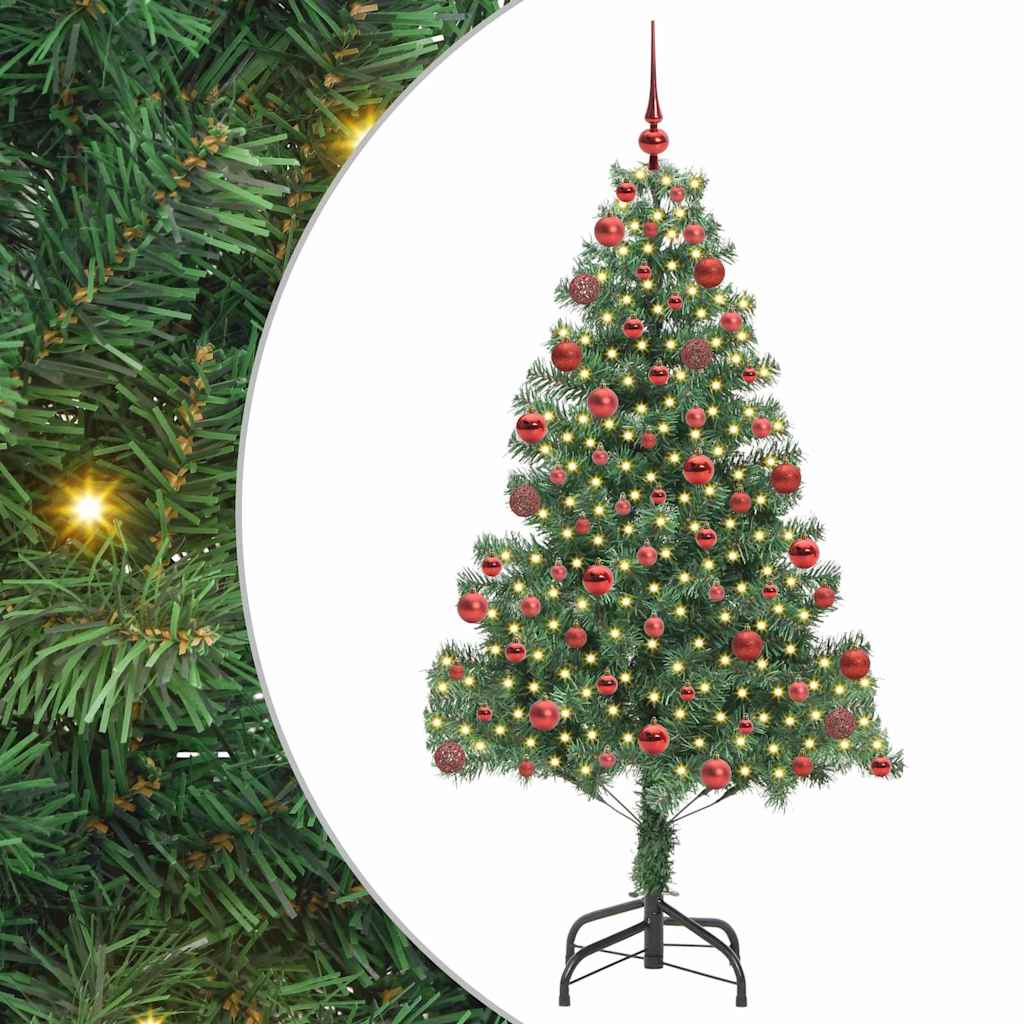 Christmas Tree with 300 LEDs with Stand Green 180 cm PVC