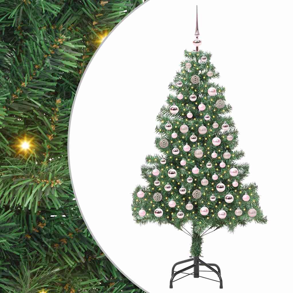 Christmas Tree with 300 LEDs with Stand Green 180 cm PVC