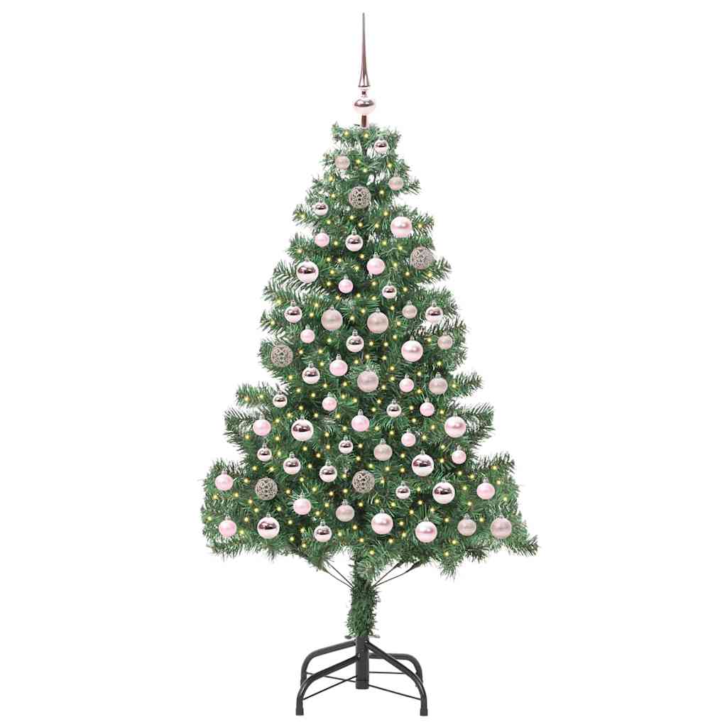 Christmas Tree with 300 LEDs with Stand Green 180 cm PVC