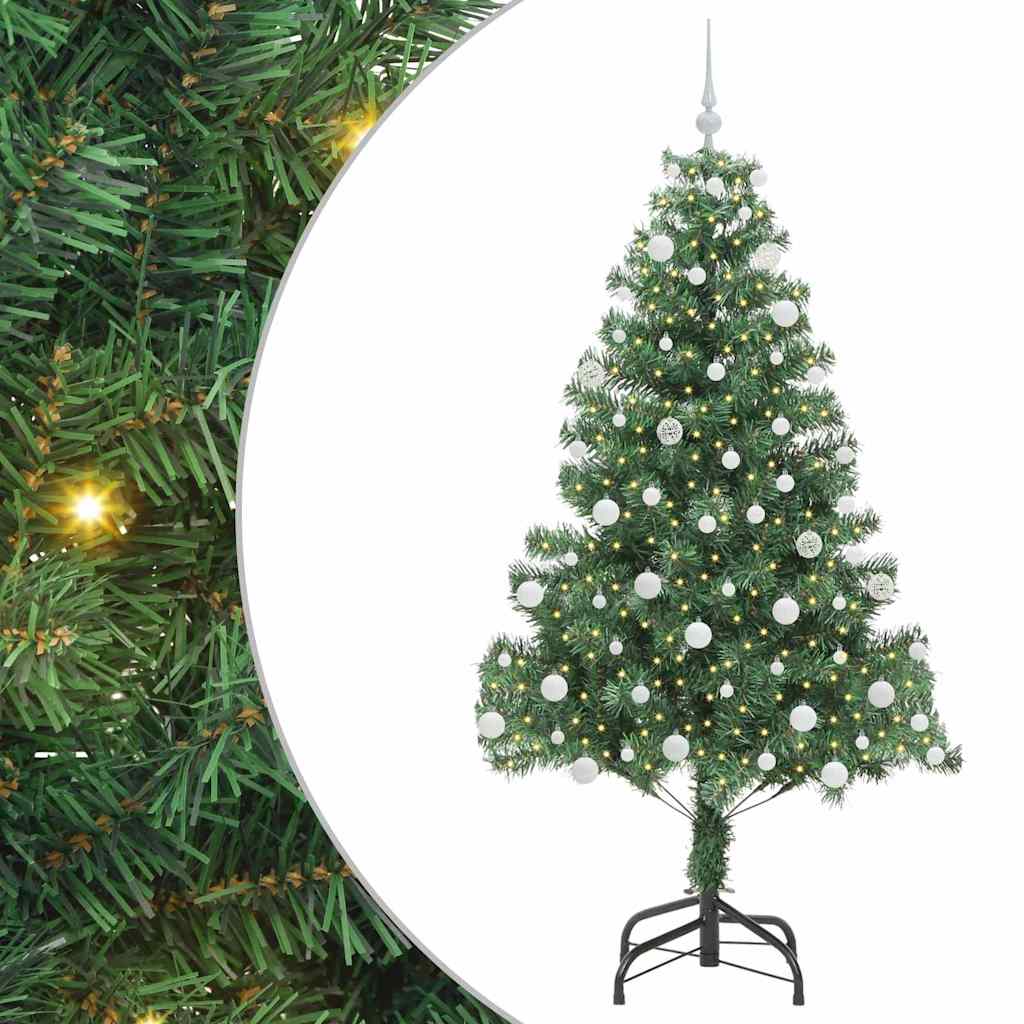 Christmas Tree with 300 LEDs with Stand Green 180 cm PVC