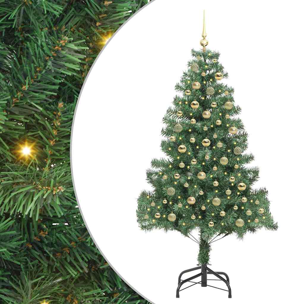 Christmas Tree with 300 LEDs with Stand Green 180 cm PVC